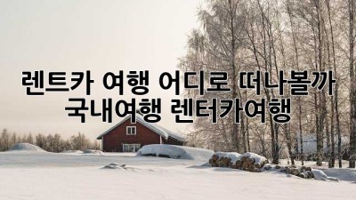 🚗💨 렌트카 여행, 어디로 떠나볼까? #국내여행 #렌터카여행